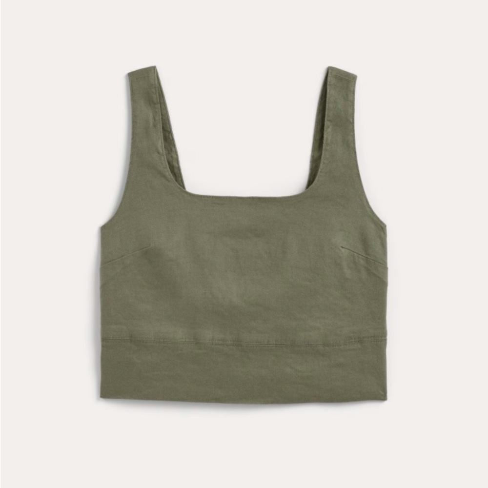 Everlane The Square Tank in Stretch Linen